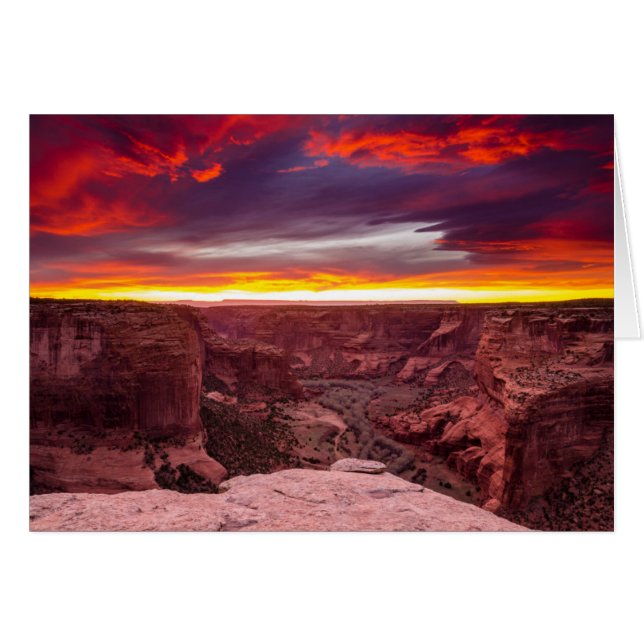 Canyon de Chelly, coucher de soleil, Arizona (Devant horizontal)