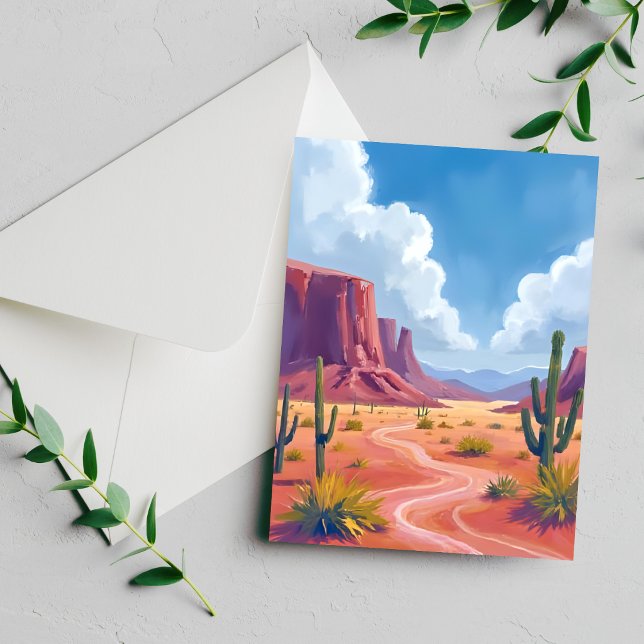 Canyon du désert | Carte de paysage de nature de c (Créateur téléchargé)