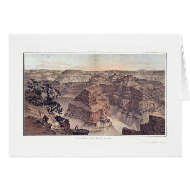 Canyon grand de pinte. Sublimez par Dutton 1882A (Devant horizontal)