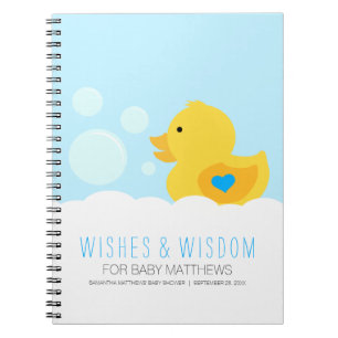 Caoutchouc Ducky Boy Baby shower Livre d'Invité