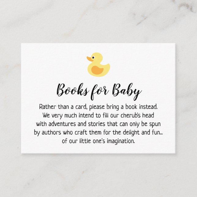 Caoutchouc Simple Demande de livre Insertion Carte (Devant)