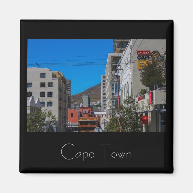 Cap Afrique du Sud Magnet de rue Cityscape (Devant)