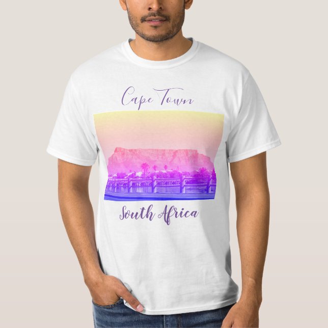 Cap Town Table Mountain View Paysage T-Shirt (Devant)