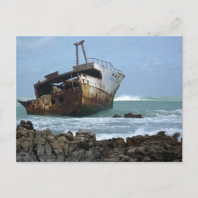 Cape Agulhas, Afrique, Carte postale Shipwreck (Devant)