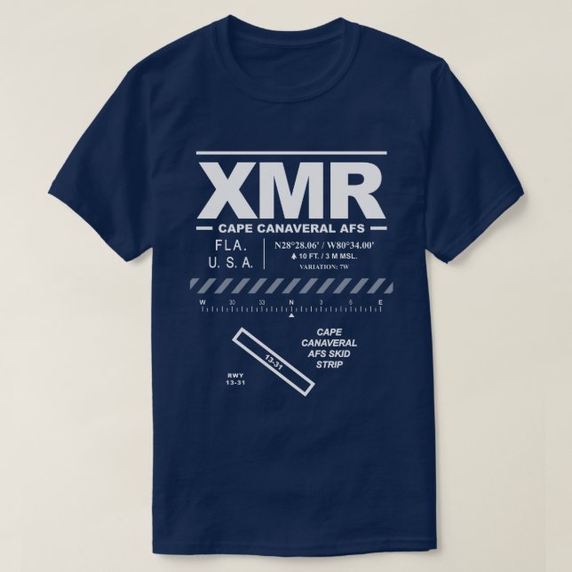 Cape Canaveral AFS Air Force Station XMR T-Shirt (Design devant)