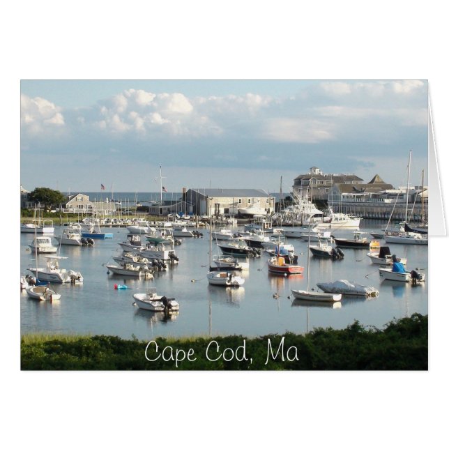Cape Cod Card, "J'Aimerais Que Tu Sois Là" (Devant horizontal)