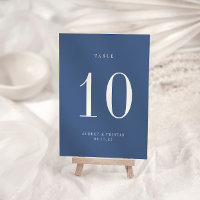 CAPE COD Mariage bleu côtier Carte Numéro de table