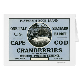 Cape Cod Plymouth Rock Marque Cranberry Étiquette