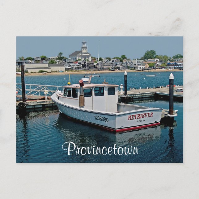 Cape Cod Provincetown Harbour, carte postale MA (Devant)