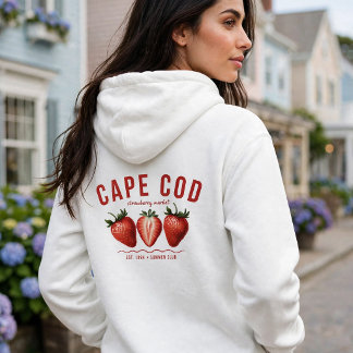 Cape Cod Strawberry Market Sweat à capuche - FONDÉ