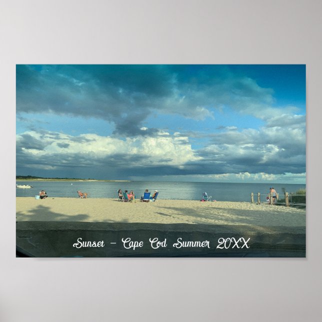 Cape Cod Summer Sunset Beach Poster (Devant)