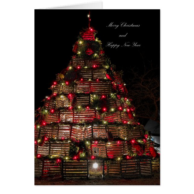 Cape Porpoise célèbre la carte de Noël pliée (Devant)