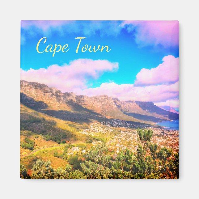 Cape Town 12 Apôtres Plage Ocean Mountain Magnet (Devant)