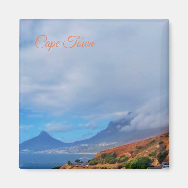 Cape Town Lion's Head Ocean Drive View Magnet (Devant)