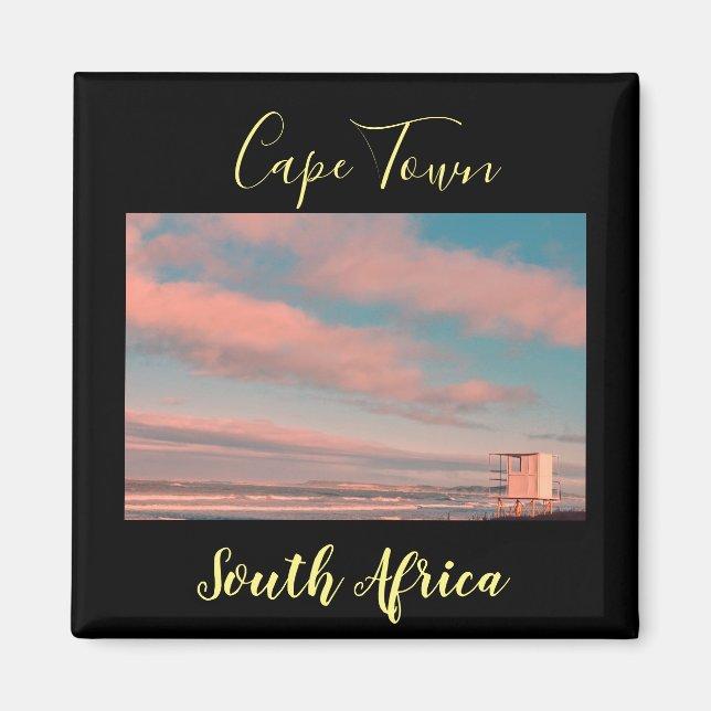 Cape Town Ocean Sunset View Magnet (Devant)