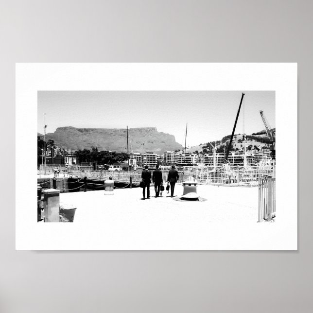Cape Town Table Mountain 3 Hommes BNW Poster (Devant)