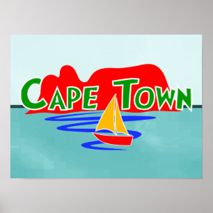 Cape Town Table Mountain Afrique du Sud Poster Imp