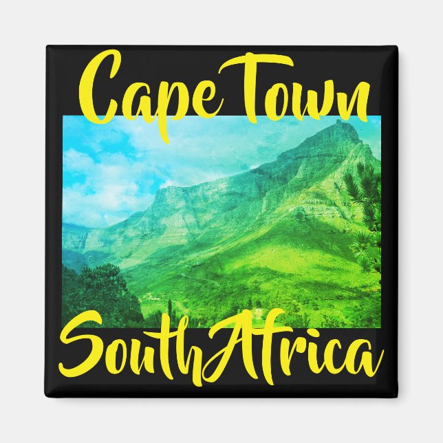 Cape Town Table Mountain Nature View Magnet (Devant)
