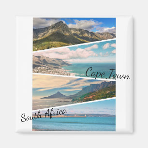 Cape Town Table Mountain Ocean Collage Magnet