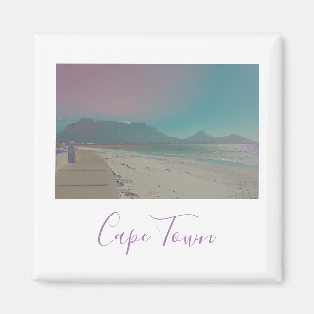Cape Town Table Mountain Ocean Waves Beach Magnet (Devant)