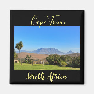 Cape Town Table Mountain View Gris Magnet