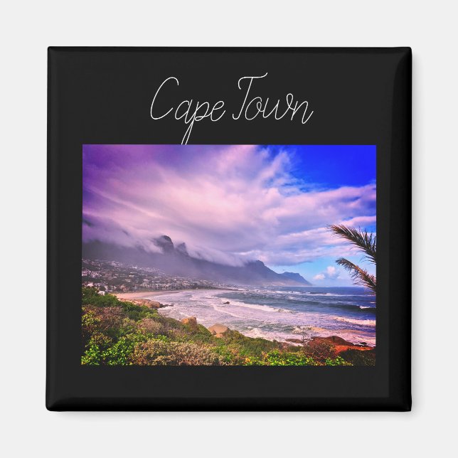 Cape Town ZA Afrique du Sud Océan Panorama Magnet (Devant)