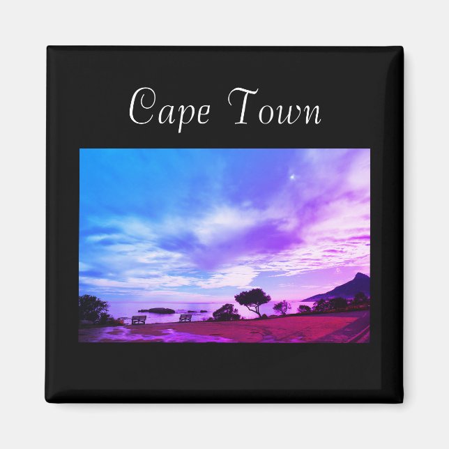 Cape Town ZA Afrique du Sud Océan Panorama Magnet (Devant)