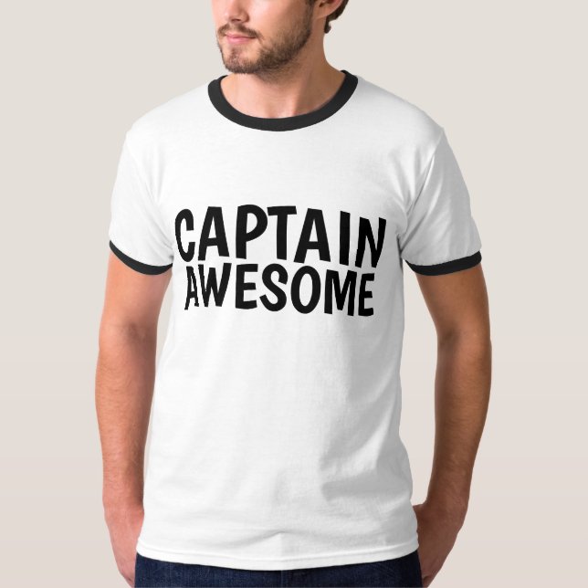 CAPITAINE AWESOME, Drôle T-shirts et Tee - shirts  (Devant)