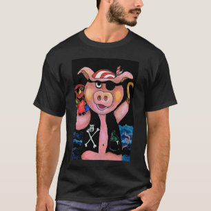 Capitaine Bacon, porc de pirate et son T-shirt de