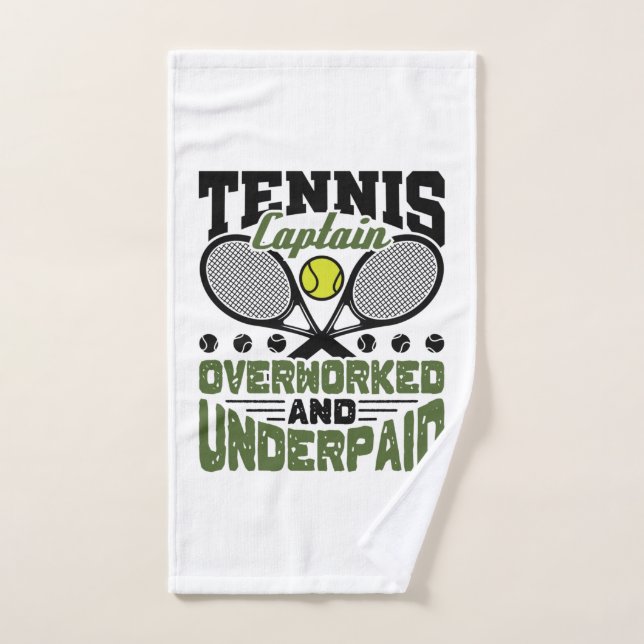 Capitaine de Tennis Surmené et Sous-payé (Serviette à main)