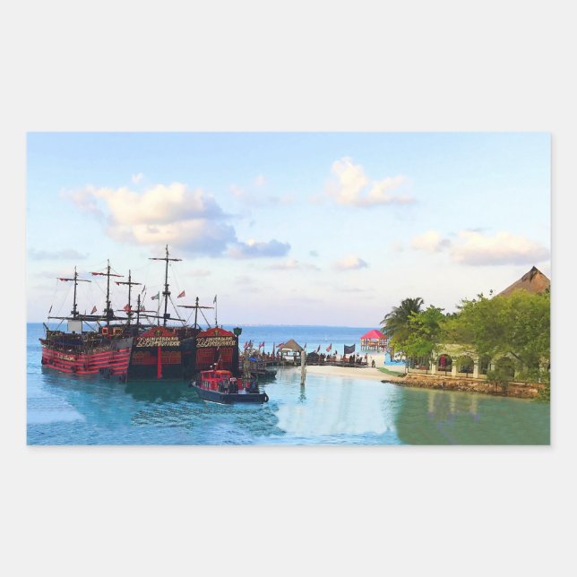 Capitaine Hook Pirate Ship, Stickers Cancun (Devant)