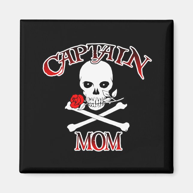 Capitaine Maman (Rose) Magnet (Devant)