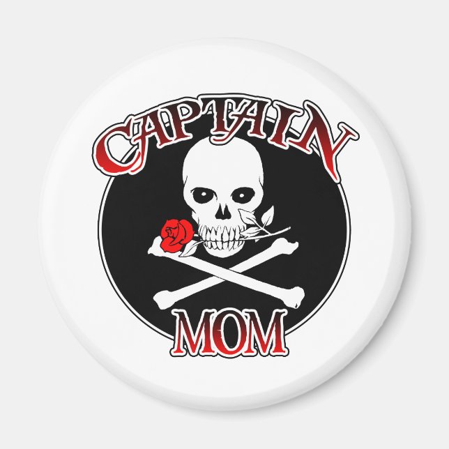 Capitaine Maman (Rose) Magnet (Devant)