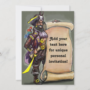 Capitaine pirate avec invitation PERSONNALISÉE