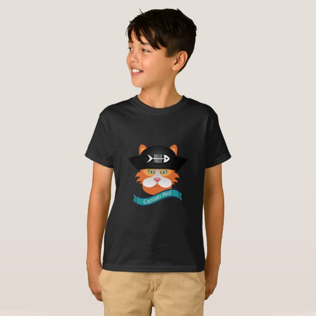 Capitaine Red - T-shirt  de base pour enfants (Devant entier)
