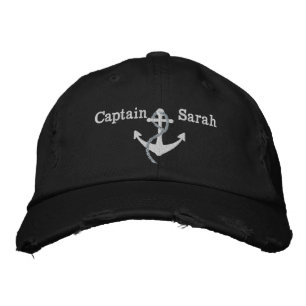 Capitaine rose femme Ancre nautique Nom Casquette
