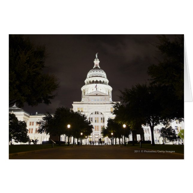 Capitole d'Austin, Texas à la nuit (Devant horizontal)