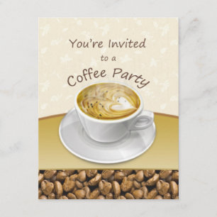 Cappuccino à vapeur tasse de café Invitation