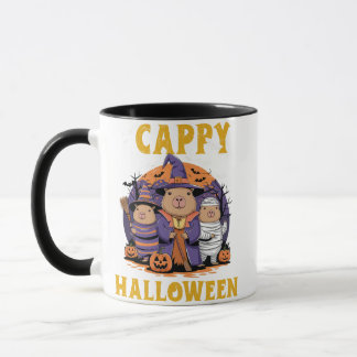 "Cappy Halloween Capybara Citrouille Mug - mignon 