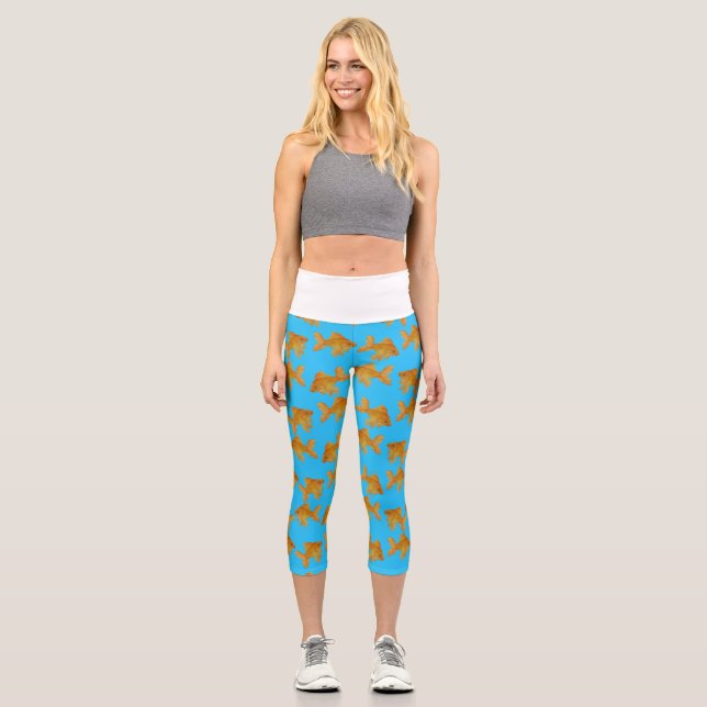 Capri Aquarelle Leggings de poisson rouge (Recto)