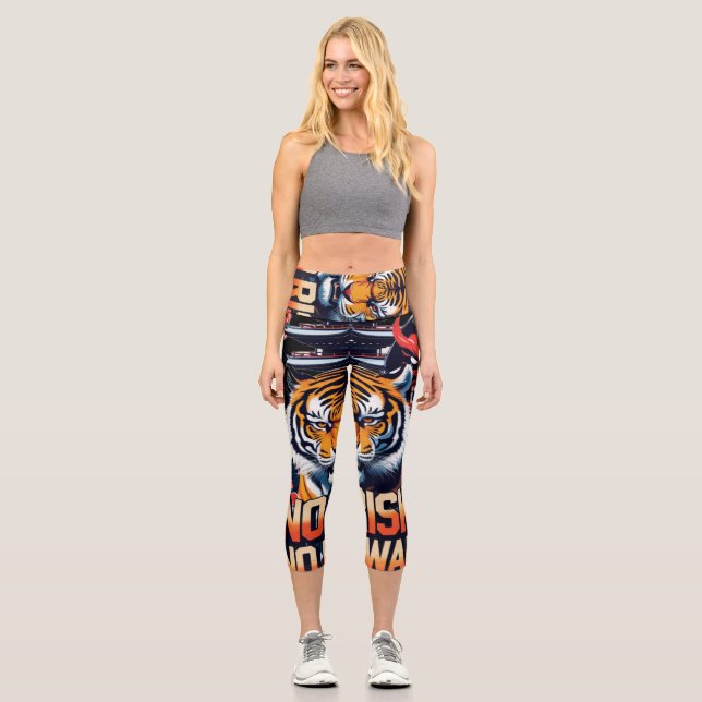 Capri Aucun risque Pas de récompense - leggings de tigre (Recto)