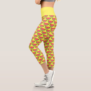 Capri Belle tranche de pastèque imprimé petits leggings 