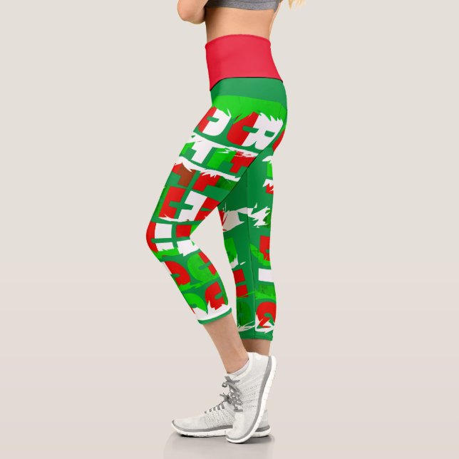 Capri Biélorussie Couleurs Drapeaux Leggings Stylisés (Gauche)