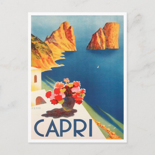 Capri, carte postale Vintage voyage italie (Devant)