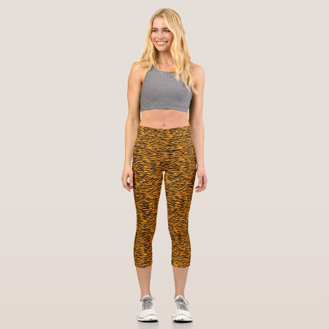 Capri Cheetah Leopard Skin Motifs Leggings (Recto)