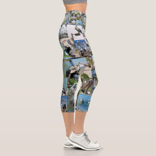 Capri Collage de photos pélicans, Capris Leggings