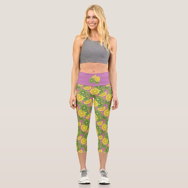 Capri Cute Citrus Purple Capris Leggings (Recto)