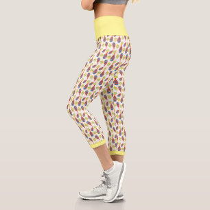 Capri Diverses formes Leggings de la nature Motif Feuill