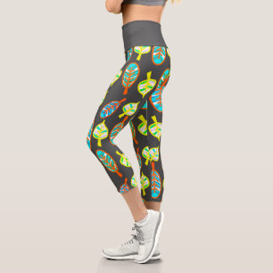 Capri Diverses formes Leggings de la nature Motif Feuill