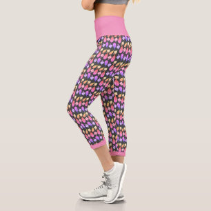 Capri Diverses formes Leggings de la nature Motif Feuill